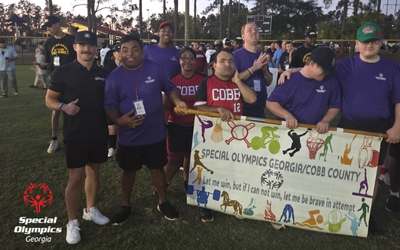 Mason Massey and youth from the Special Olympics of Georgia